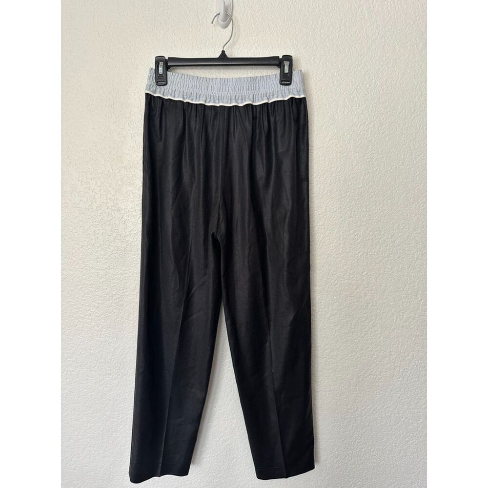 Alexander Wang Elastic Pull On Track Pants Virgin Wool Cotton Blend Size 0 - Picture 2 of 8